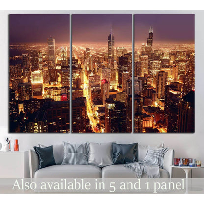 Chicago, Illinois №240 Ready to Hang Canvas Print - Zellart Canvas Prints ALL_Products, wd-240
