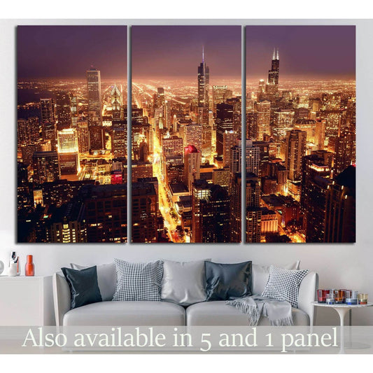 Chicago, Illinois №240 Ready to Hang Canvas Print - Zellart Canvas Prints ALL_Products, wd-240