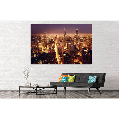 Chicago, Illinois №240 Ready to Hang Canvas Print - Zellart Canvas Prints ALL_Products, wd-240