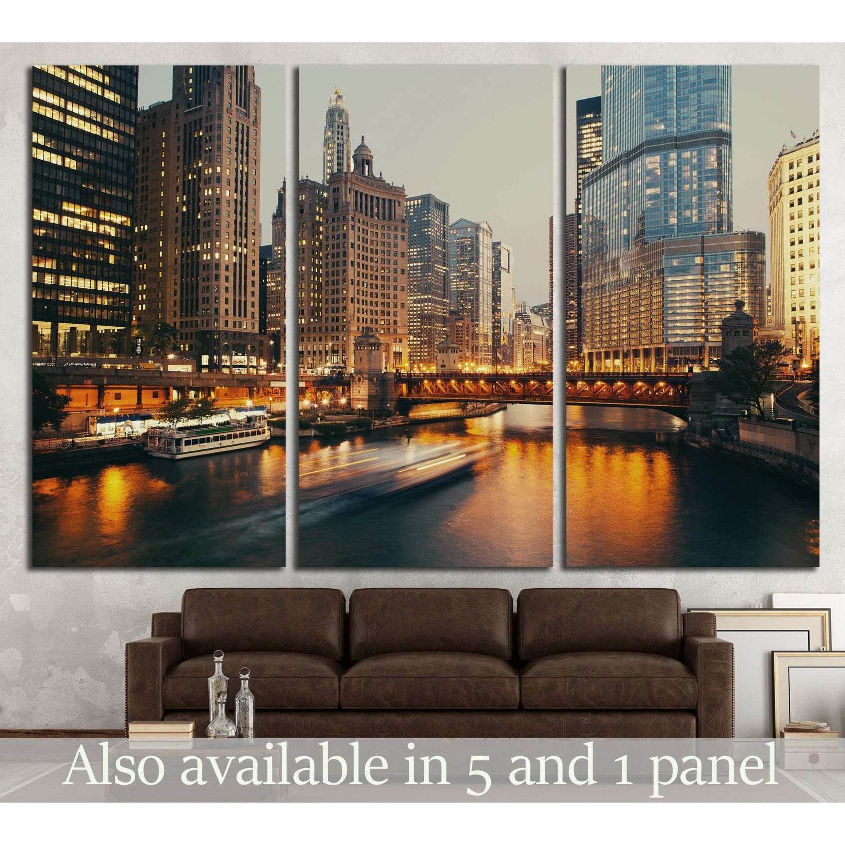 Chicago, Illinois №241 Ready to Hang Canvas Print - Zellart Canvas Prints ALL_Products, wd-241
