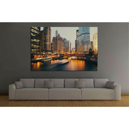 Chicago, Illinois №241 Ready to Hang Canvas Print - Zellart Canvas Prints ALL_Products, wd-241