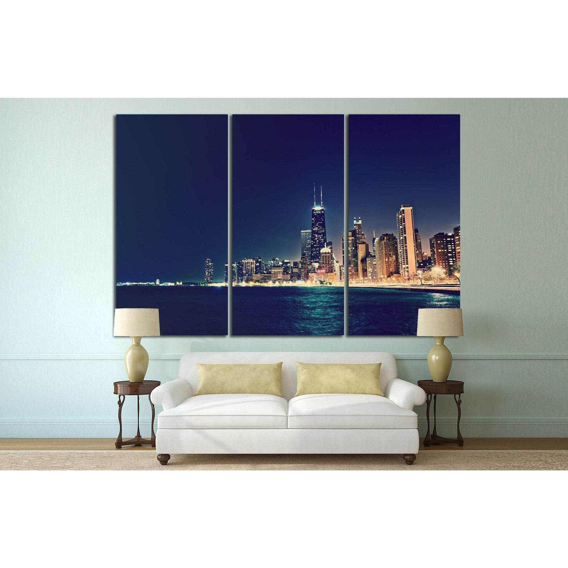 Chicago, Illinois №242 Ready to Hang Canvas Print - Zellart Canvas Prints ALL_Products, wd-242