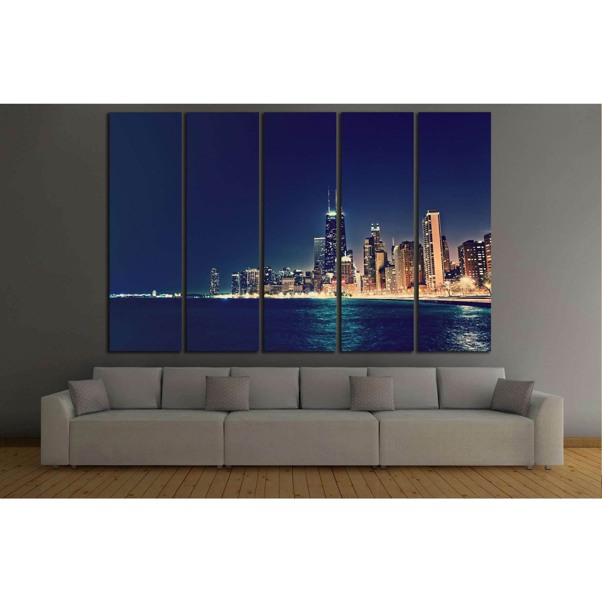 Chicago, Illinois №242 Ready to Hang Canvas Print - Zellart Canvas Prints ALL_Products, wd-242