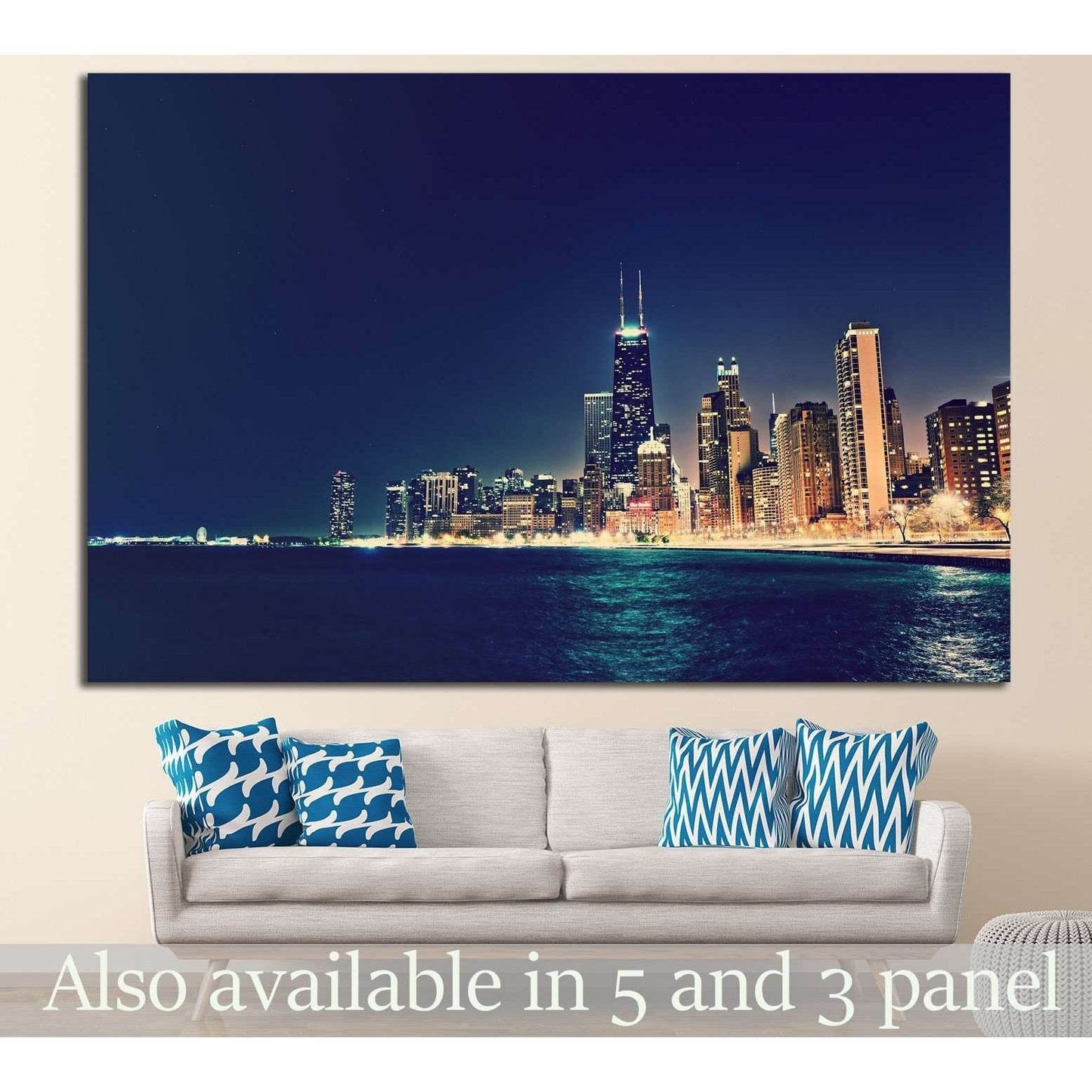 Chicago, Illinois №242 Ready to Hang Canvas Print - Zellart Canvas Prints ALL_Products, wd-242