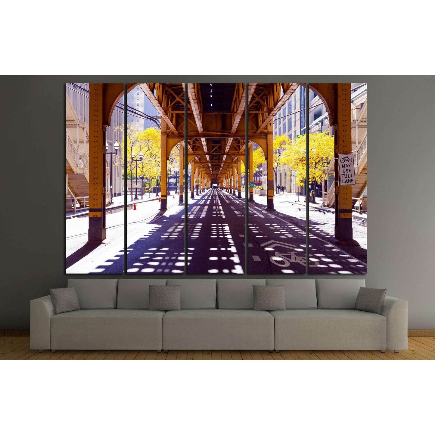 Chicago Street №882 Ready to Hang Canvas Print - Zellart Canvas Prints ALL_Products, s-882