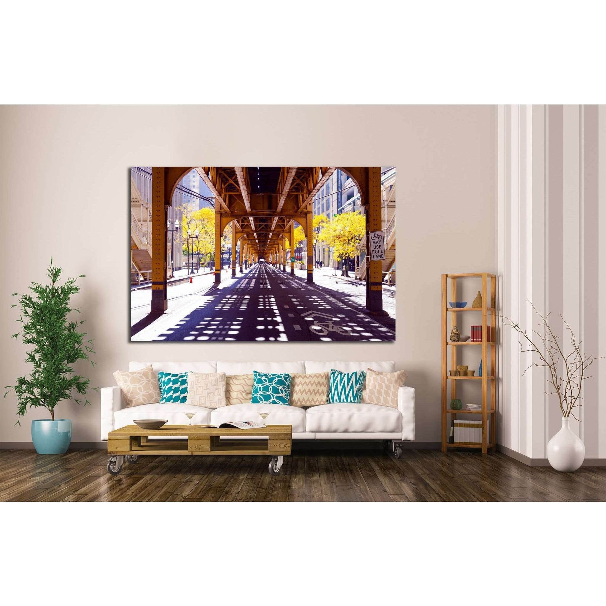 Chicago Street №882 Ready to Hang Canvas Print - Zellart Canvas Prints ALL_Products, s-882