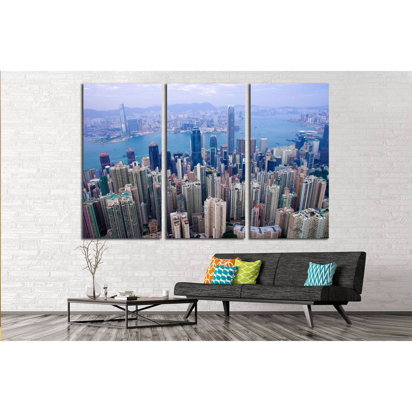 CHINA, Hong kong International Finance Centre, Hong Kong's tallest buildings №2249 Ready to Hang Canvas Print - Zellart Canvas Prints ALL_Products, s-2249