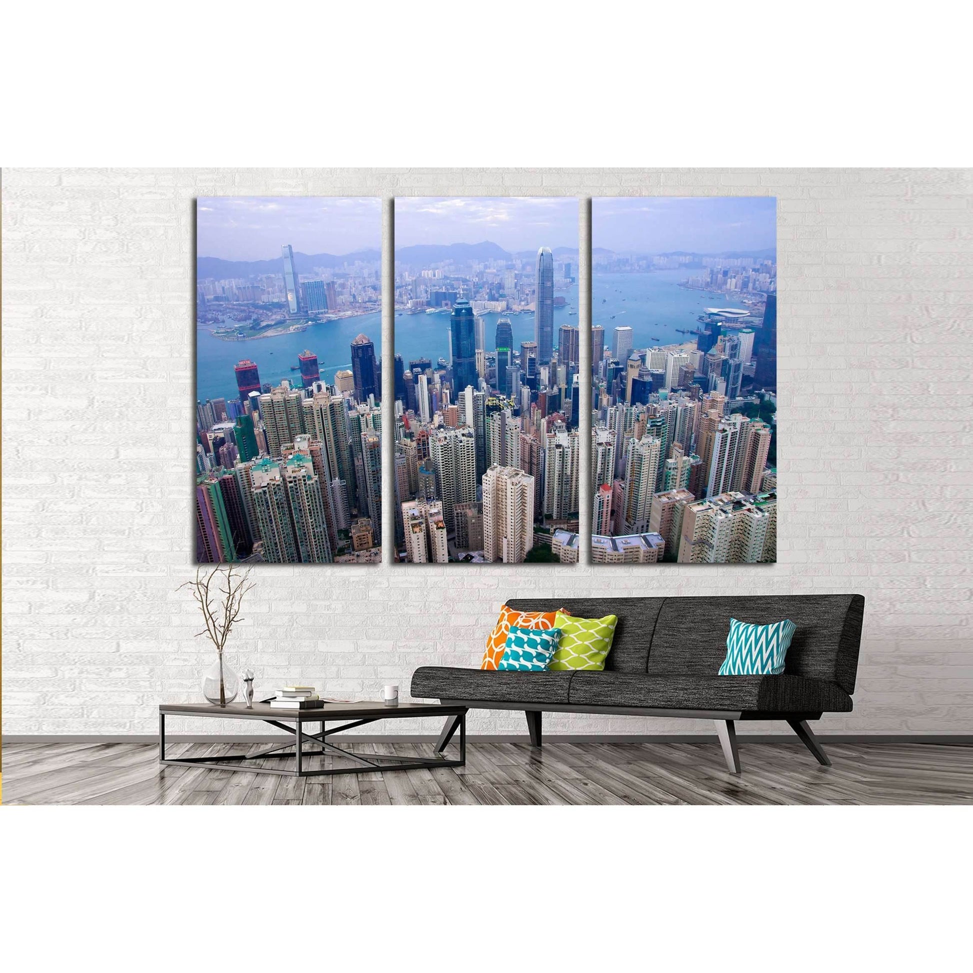CHINA, Hong kong International Finance Centre, Hong Kong's tallest buildings №2249 Ready to Hang Canvas Print - Zellart Canvas Prints ALL_Products, s-2249