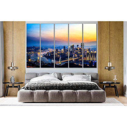 Chongqing Beautiful City №SL369 Ready to Hang Canvas Print - Zellart Canvas Prints 0new, ALL_Products, Cityscapes & Skylines