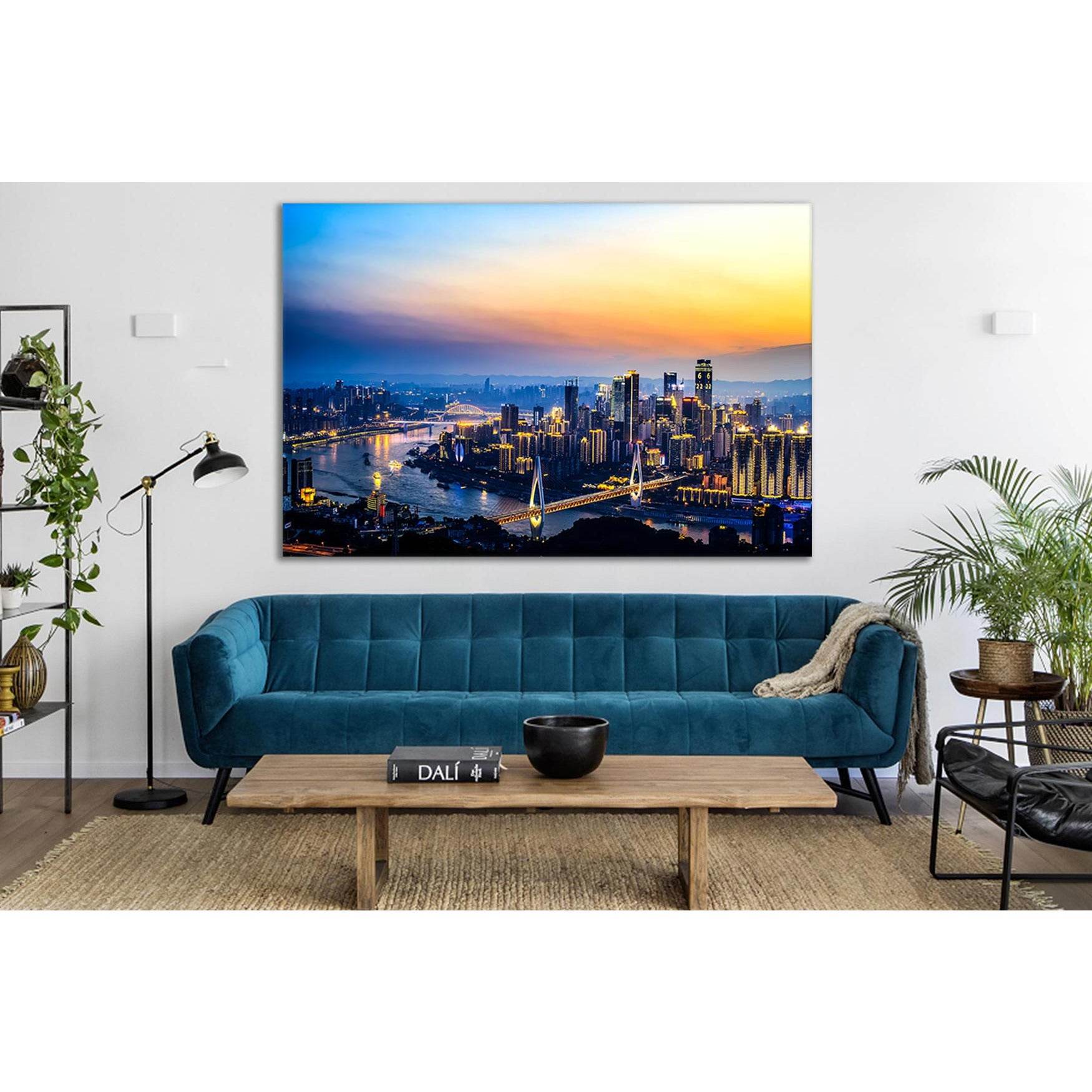 Chongqing Beautiful City №SL369 Ready to Hang Canvas Print - Zellart Canvas Prints 0new, ALL_Products, Cityscapes & Skylines