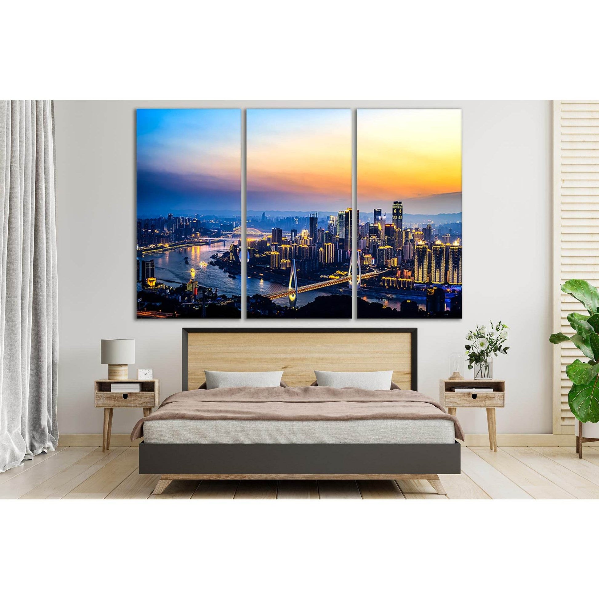 Chongqing Beautiful City №SL369 Ready to Hang Canvas Print - Zellart Canvas Prints 0new, ALL_Products, Cityscapes & Skylines