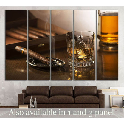 Cigar and Smoke №538 Ready to Hang Canvas Print - Zellart Canvas Prints ALL_Products, s-538
