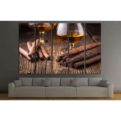 Cigar and Whiskey №531 Ready to Hang Canvas Print - Zellart Canvas Prints ALL_Products, s-531