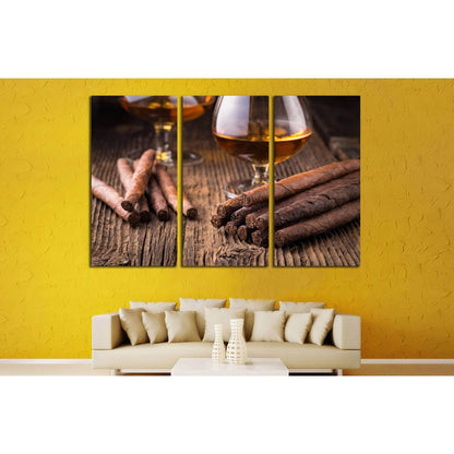 Cigar and Whiskey №531 Ready to Hang Canvas Print - Zellart Canvas Prints ALL_Products, s-531