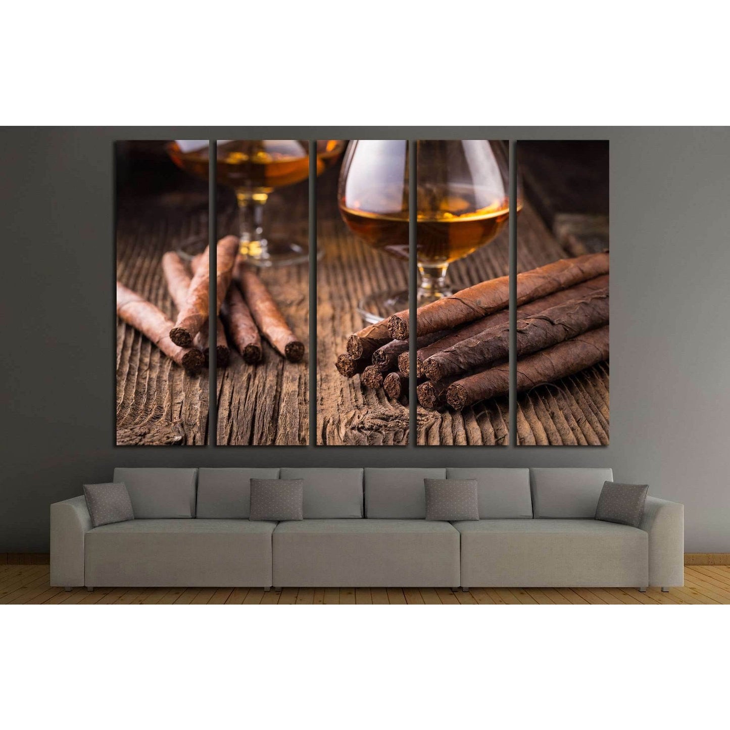 Cigar and Whiskey №531 Ready to Hang Canvas PrintCanvas art arrives ready to hang, with hanging accessories included and no additional framing required. Every canvas print is hand-crafted, made on-demand at our workshop and expertly stretched around 100%