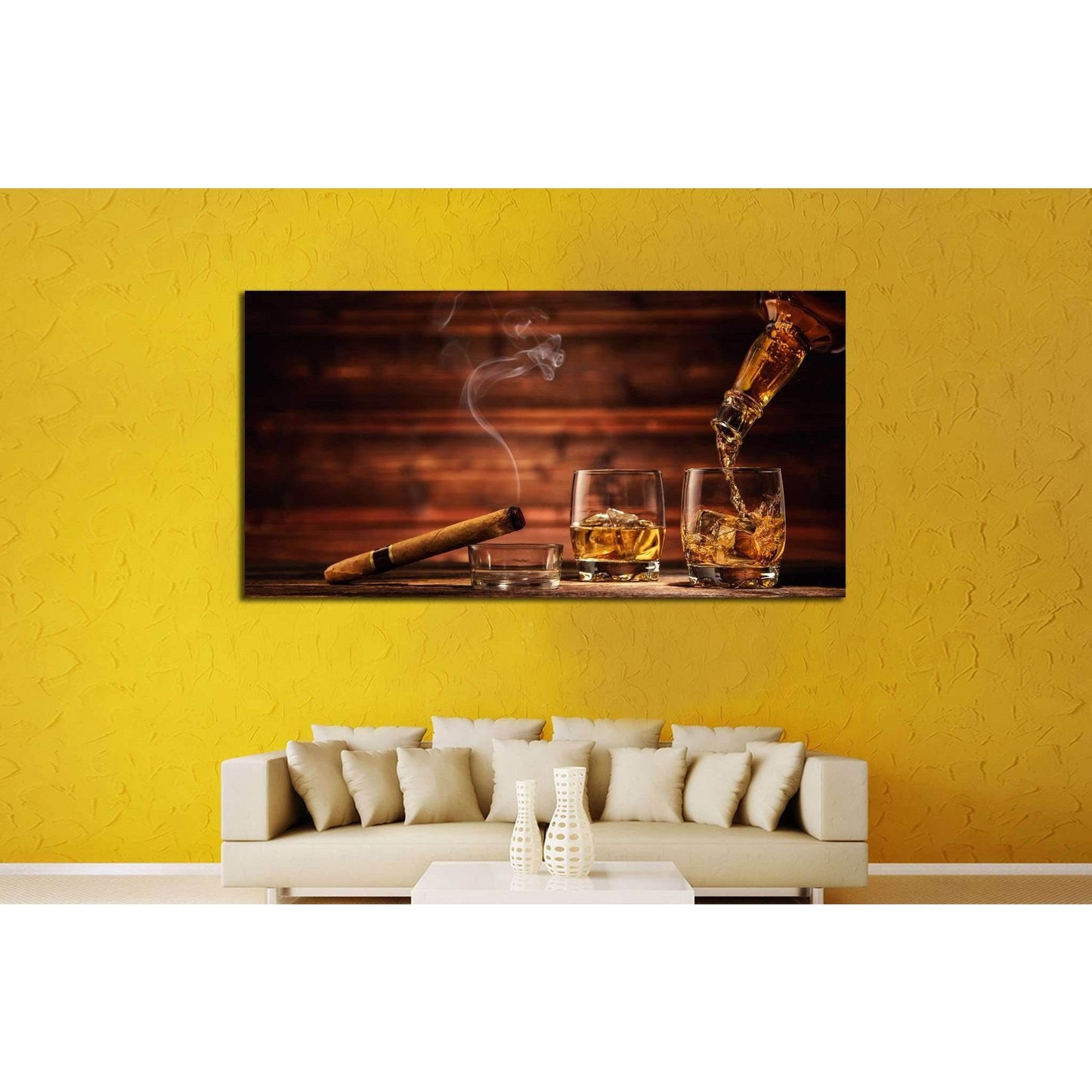 Cigar Wall Art №541 Ready to Hang Canvas Print - Zellart Canvas Prints ALL_Products, s-541
