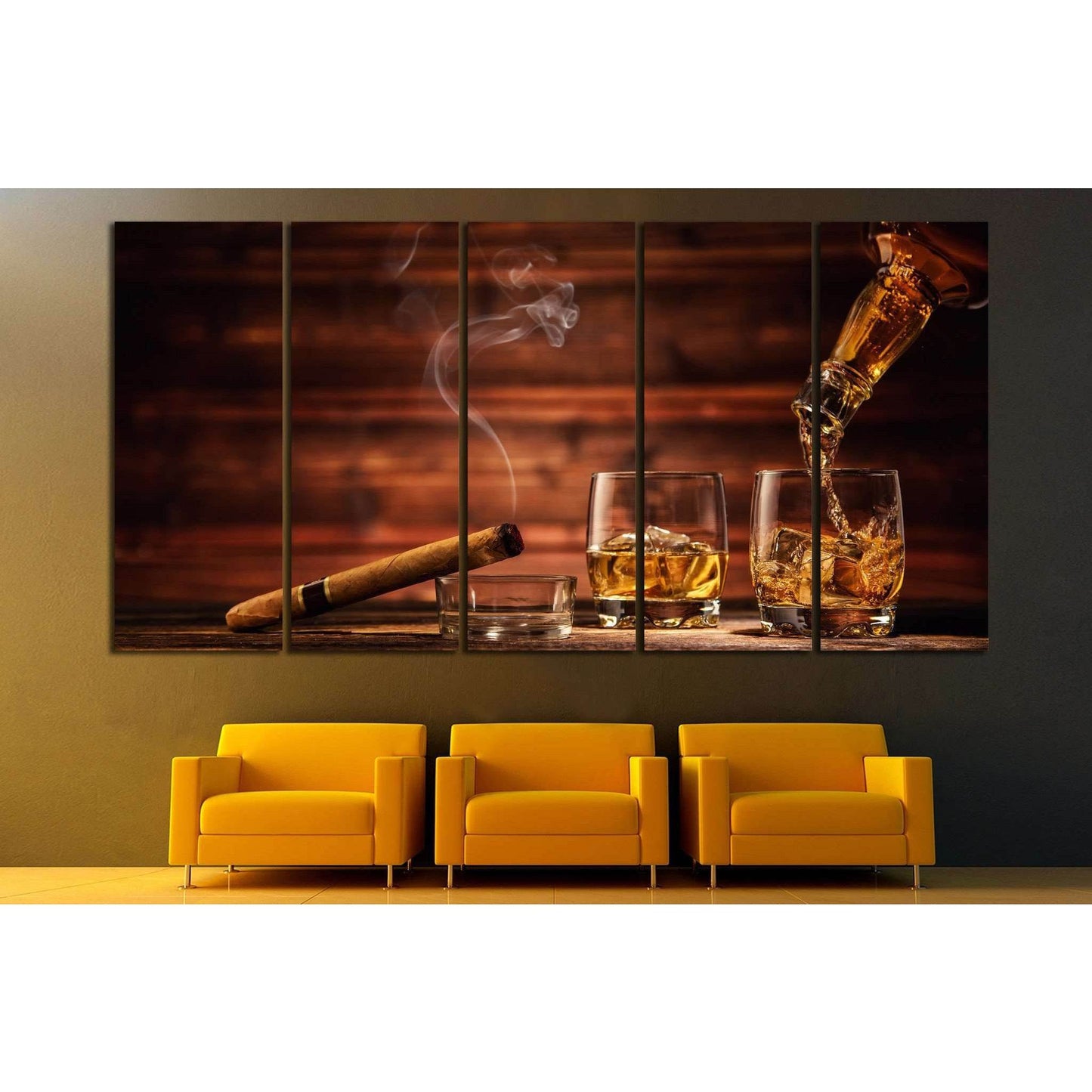 Cigar Wall Art №541 Ready to Hang Canvas Print - Zellart Canvas Prints ALL_Products, s-541
