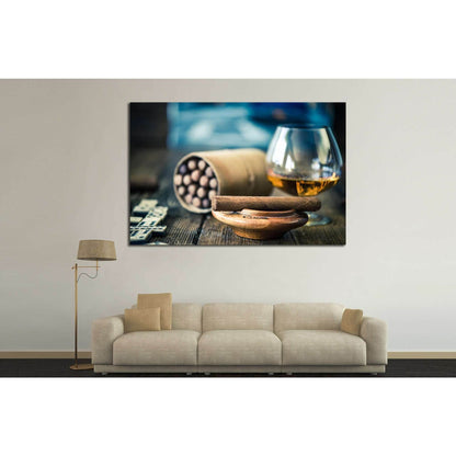 Cigars and Glass №536 Ready to Hang Canvas Print - Zellart Canvas Prints ALL_Products, s-536