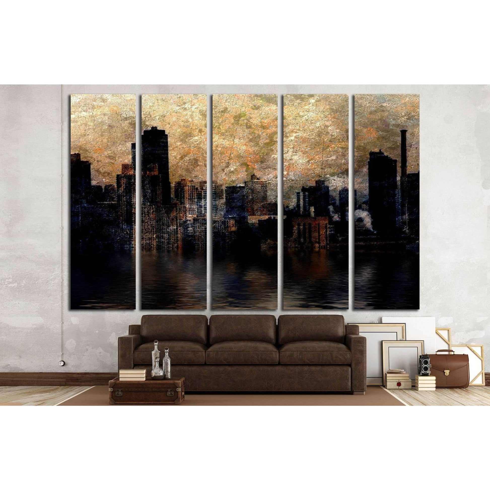City №1617 Ready to Hang Canvas Print - Zellart Canvas Prints ALL_Products, s-1617