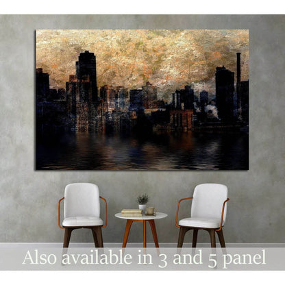 City №1617 Ready to Hang Canvas Print - Zellart Canvas Prints ALL_Products, s-1617