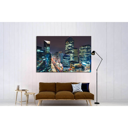 City lights in the Gangnam district of Seoul, South Korea №2163 Ready to Hang Canvas PrintCanvas art arrives ready to hang, with hanging accessories included and no additional framing required. Every canvas print is hand-crafted, made on-demand at our wor