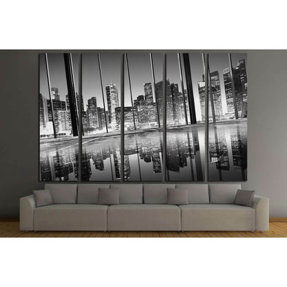 City Lights Urban Scenic View Buildings №3030 Ready to Hang Canvas Print - Zellart Canvas Prints ALL_Products, s-3030
