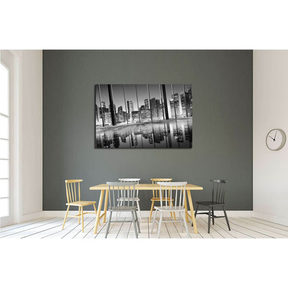 City Lights Urban Scenic View Buildings №3030 Ready to Hang Canvas Print - Zellart Canvas Prints ALL_Products, s-3030