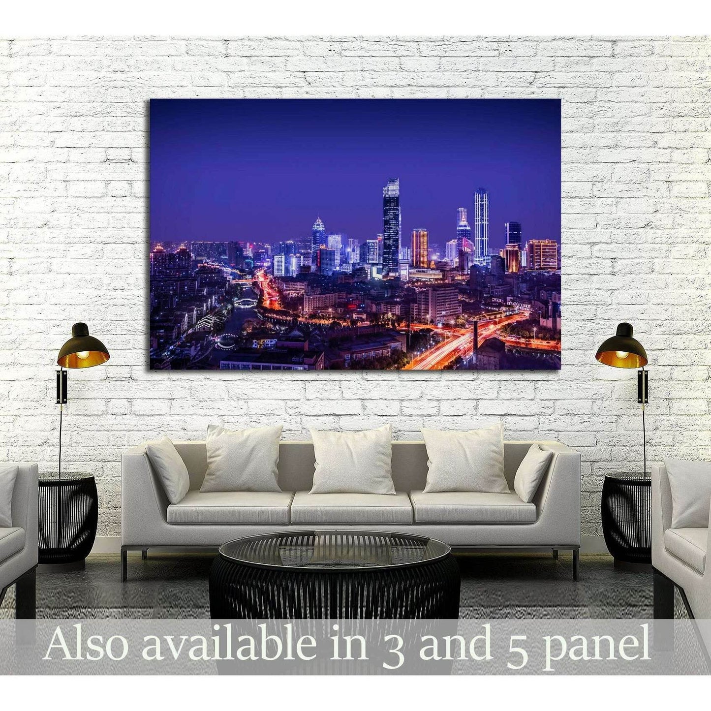 city night №3003 Ready to Hang Canvas Print - Zellart Canvas Prints ALL_Products, s-3003