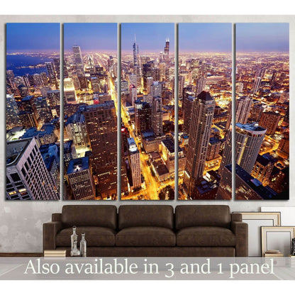City of Chicago №1508 Ready to Hang Canvas Print - Zellart Canvas Prints ALL_Products, s-1508