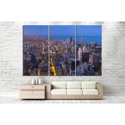 City of Chicago №891 Ready to Hang Canvas Print - Zellart Canvas Prints ALL_Products, s-891