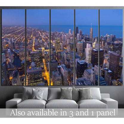 City of Chicago №891 Ready to Hang Canvas Print - Zellart Canvas Prints ALL_Products, s-891