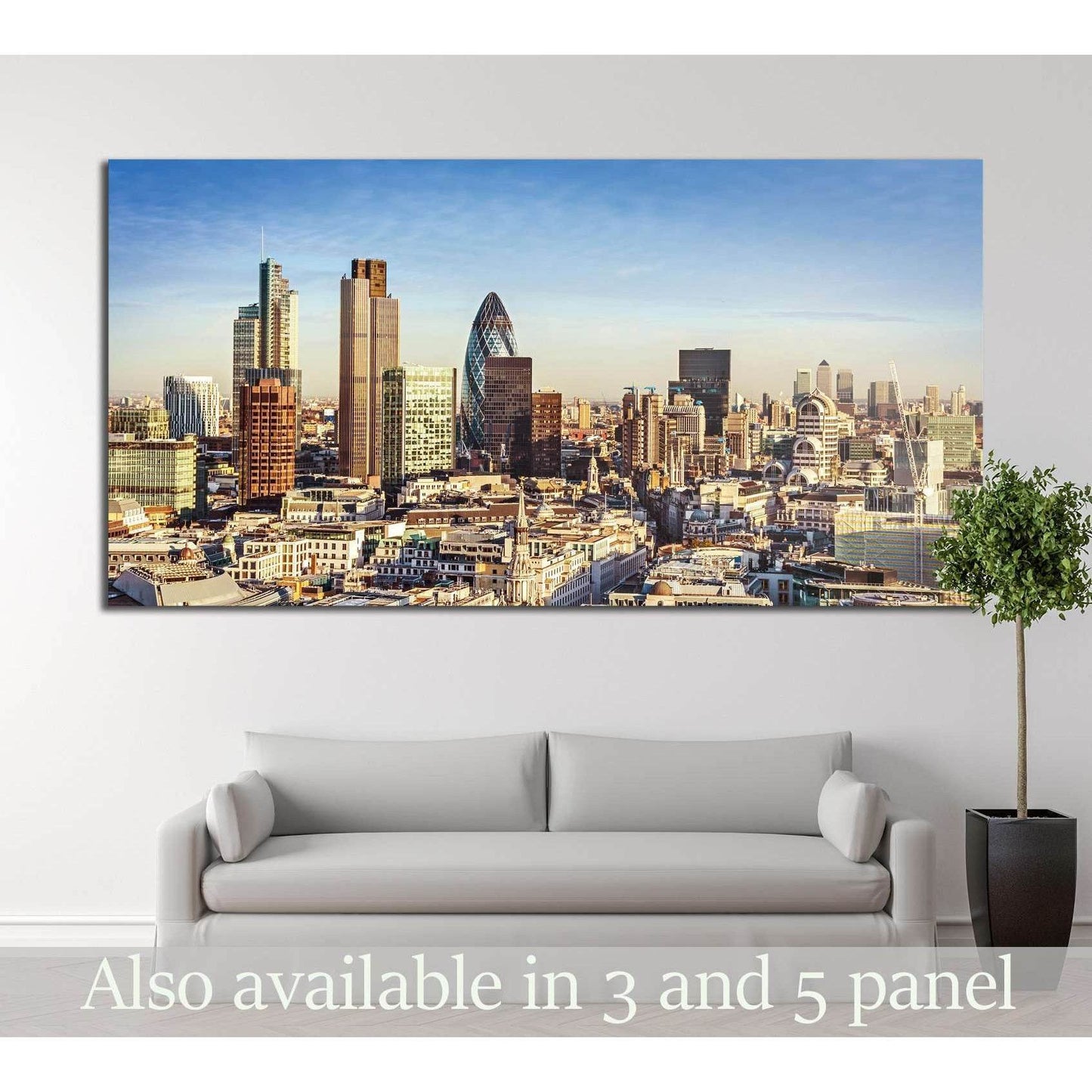 City of London one of the leading centres of global finance №2652 Ready to Hang Canvas Print - Zellart Canvas Prints ALL_Products, s-2652