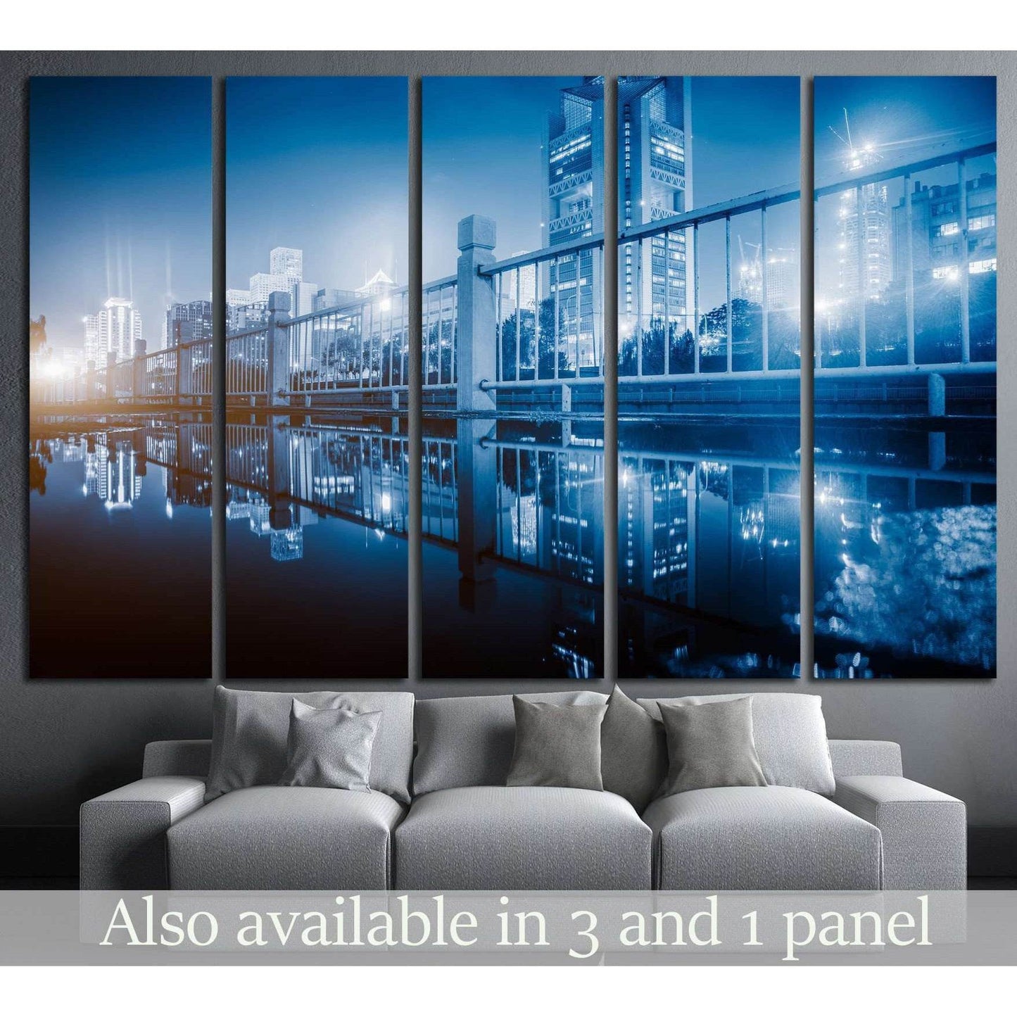 City skyline №1064 Ready to Hang Canvas Print - Zellart Canvas Prints ALL_Products, s-1064
