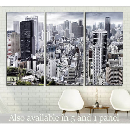 City view of skyscarpers №2608 Ready to Hang Canvas Print - Zellart Canvas Prints ALL_Products, s-2608