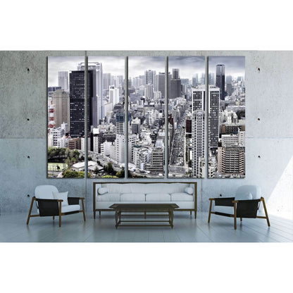 City view of skyscarpers №2608 Ready to Hang Canvas Print - Zellart Canvas Prints ALL_Products, s-2608