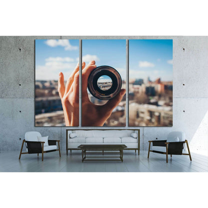 City view through the lens №3044 Ready to Hang Canvas Print - Zellart Canvas Prints ALL_Products, s-3044