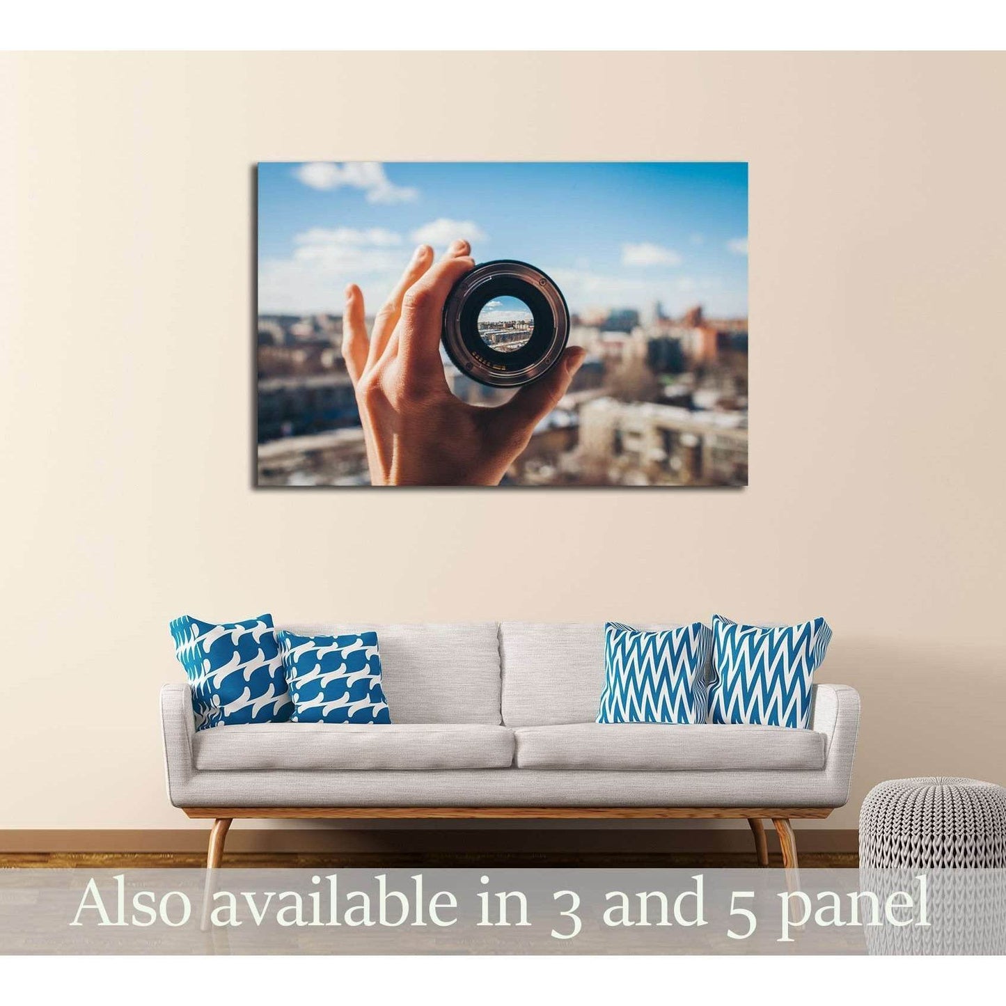 City view through the lens №3044 Ready to Hang Canvas Print - Zellart Canvas Prints ALL_Products, s-3044