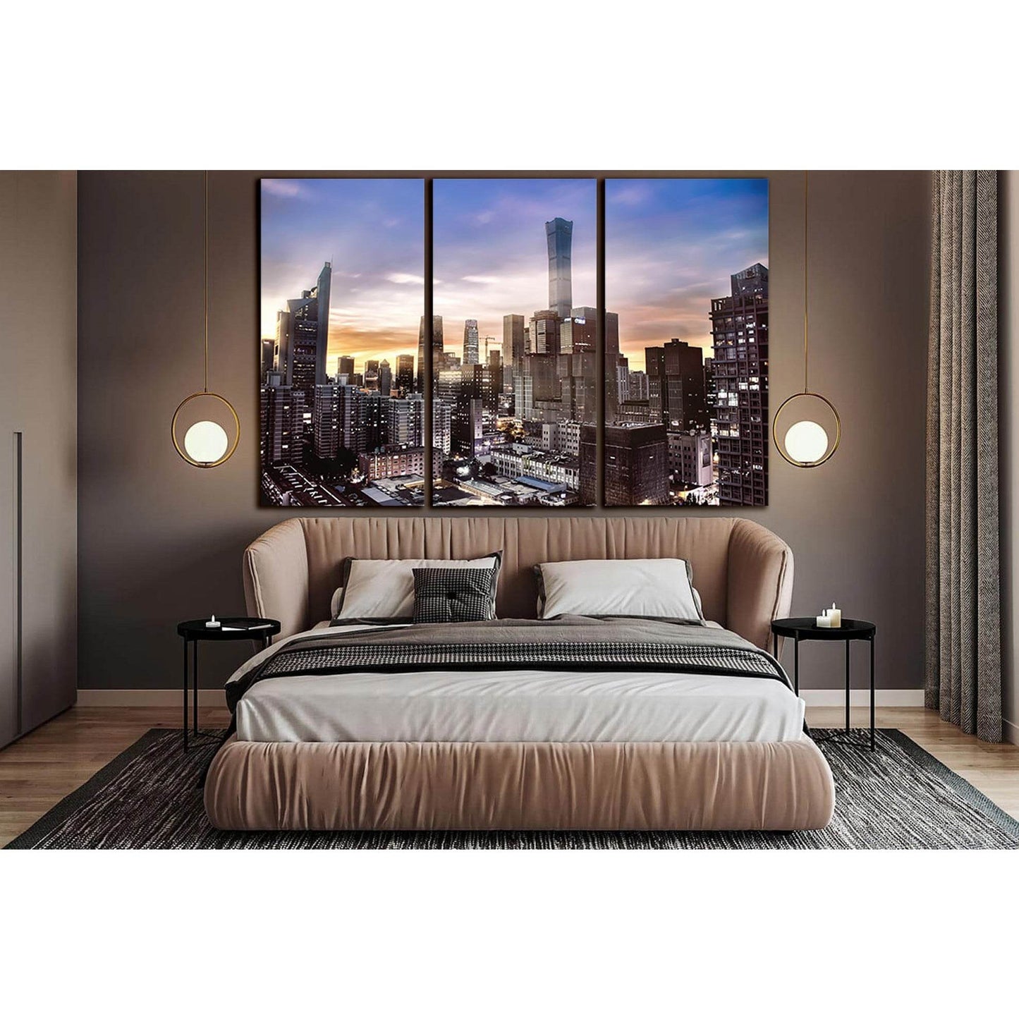 Cityscape Beautiful Morning №SL1455 Ready to Hang Canvas Print - Zellart Canvas Prints 0new, ALL_Products, CITYSCAPES & SKYLINES