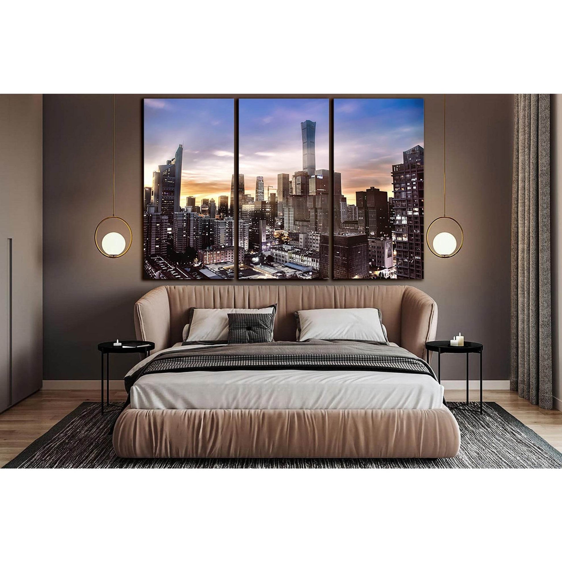 Cityscape Beautiful Morning №SL1455 Ready to Hang Canvas Print - Zellart Canvas Prints 0new, ALL_Products, CITYSCAPES & SKYLINES