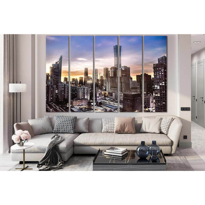 Cityscape Beautiful Morning №SL1455 Ready to Hang Canvas Print - Zellart Canvas Prints 0new, ALL_Products, CITYSCAPES & SKYLINES