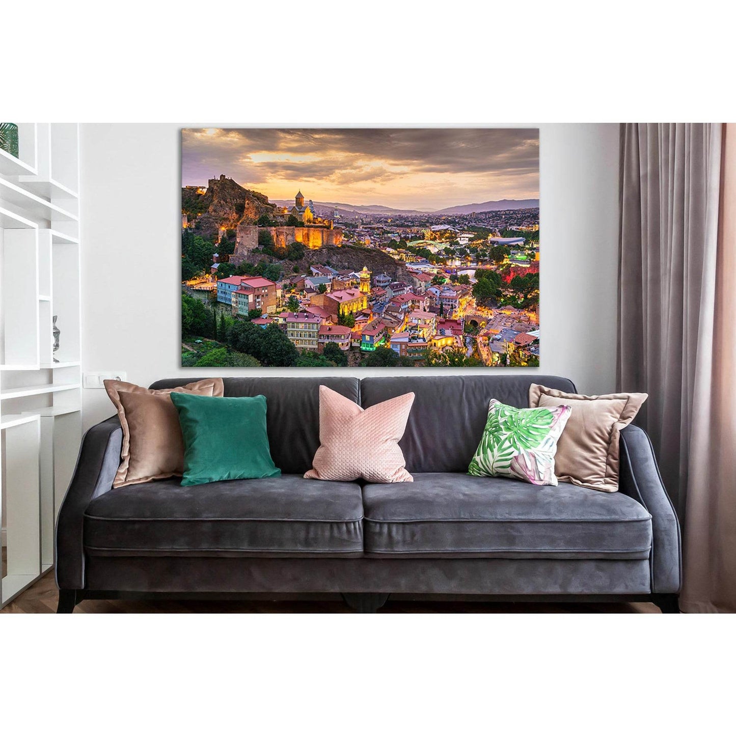 Cityscape Gorgeous Georgia №SL1460 Ready to Hang Canvas Print - Zellart Canvas Prints 0new, ALL_Products, CITYSCAPES & SKYLINES