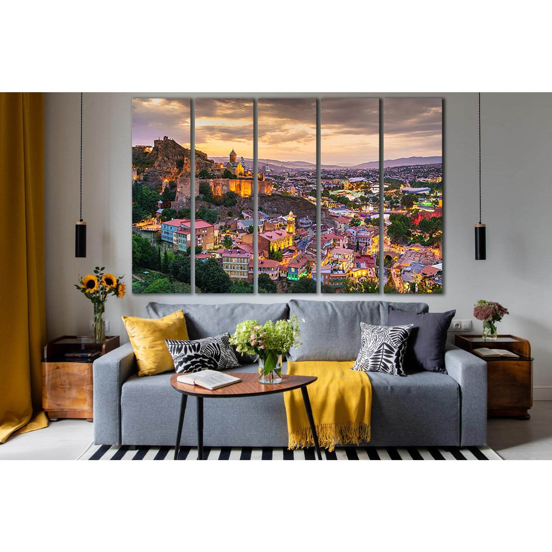 Cityscape Gorgeous Georgia №SL1460 Ready to Hang Canvas Print - Zellart Canvas Prints 0new, ALL_Products, CITYSCAPES & SKYLINES