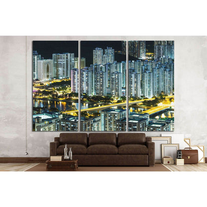 Cityscape in Hong Kong at night №1123 Ready to Hang Canvas PrintCanvas art arrives ready to hang, with hanging accessories included and no additional framing required. Every canvas print is hand-crafted, made on-demand at our workshop and expertly stretch