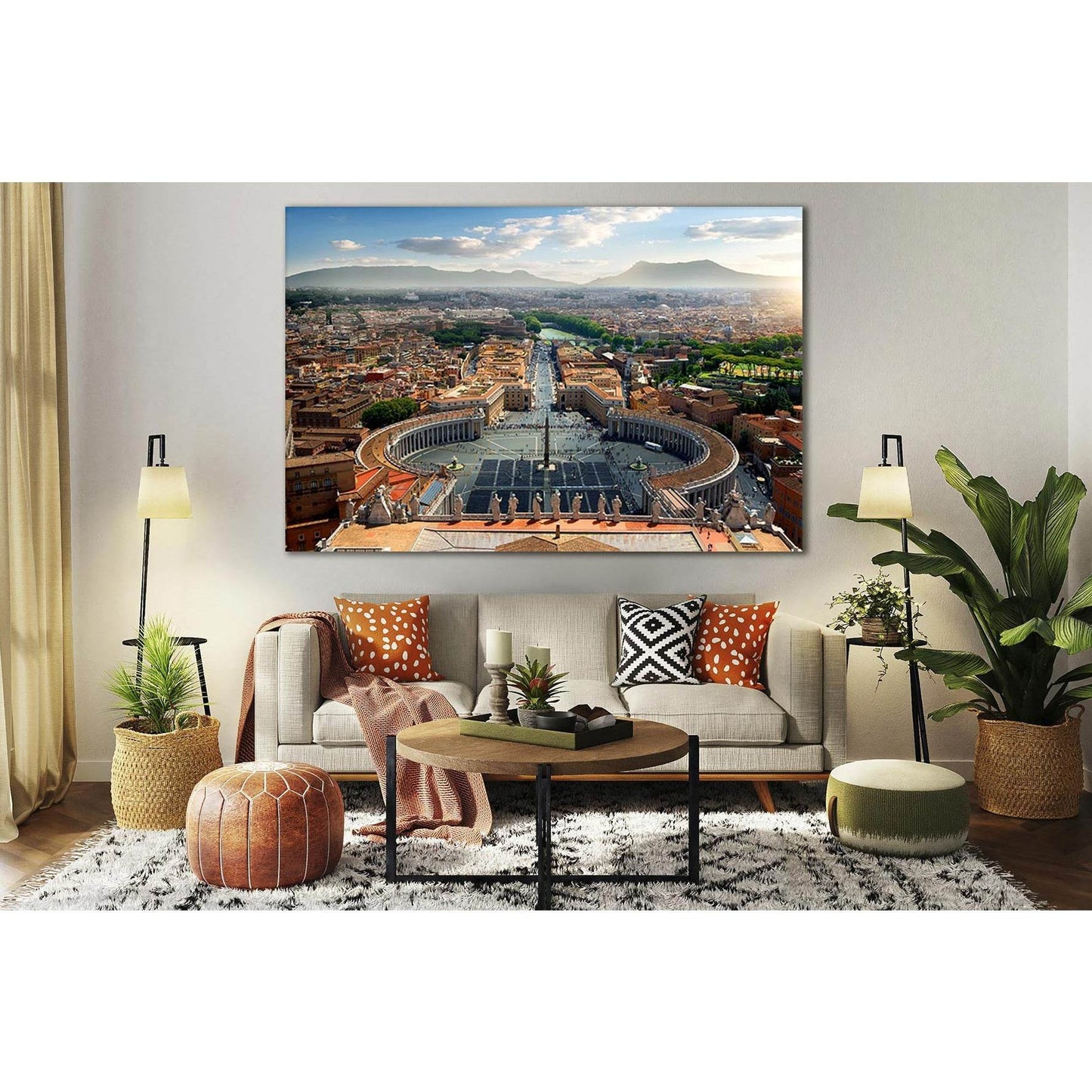 Cityscape Italy Rome Vatican №SL345 Ready to Hang Canvas Print - Zellart Canvas Prints 0new, ALL_Products, Cityscapes & Skylines