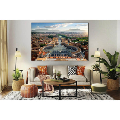 Cityscape Italy Rome Vatican №SL345 Ready to Hang Canvas Print - Zellart Canvas Prints 0new, ALL_Products, Cityscapes & Skylines