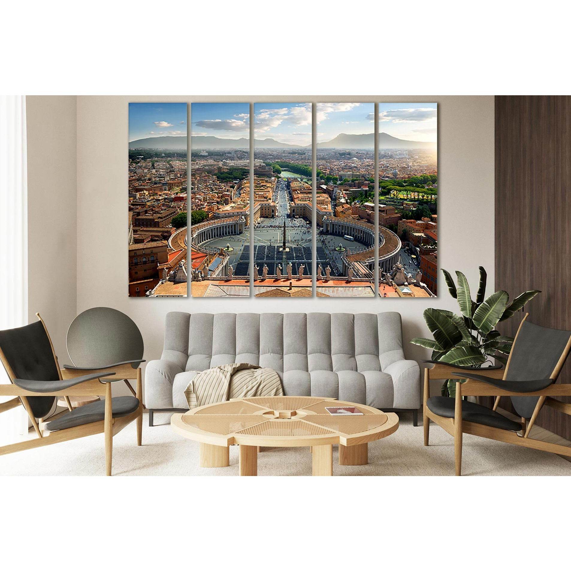 Cityscape Italy Rome Vatican №SL345 Ready to Hang Canvas Print - Zellart Canvas Prints 0new, ALL_Products, Cityscapes & Skylines
