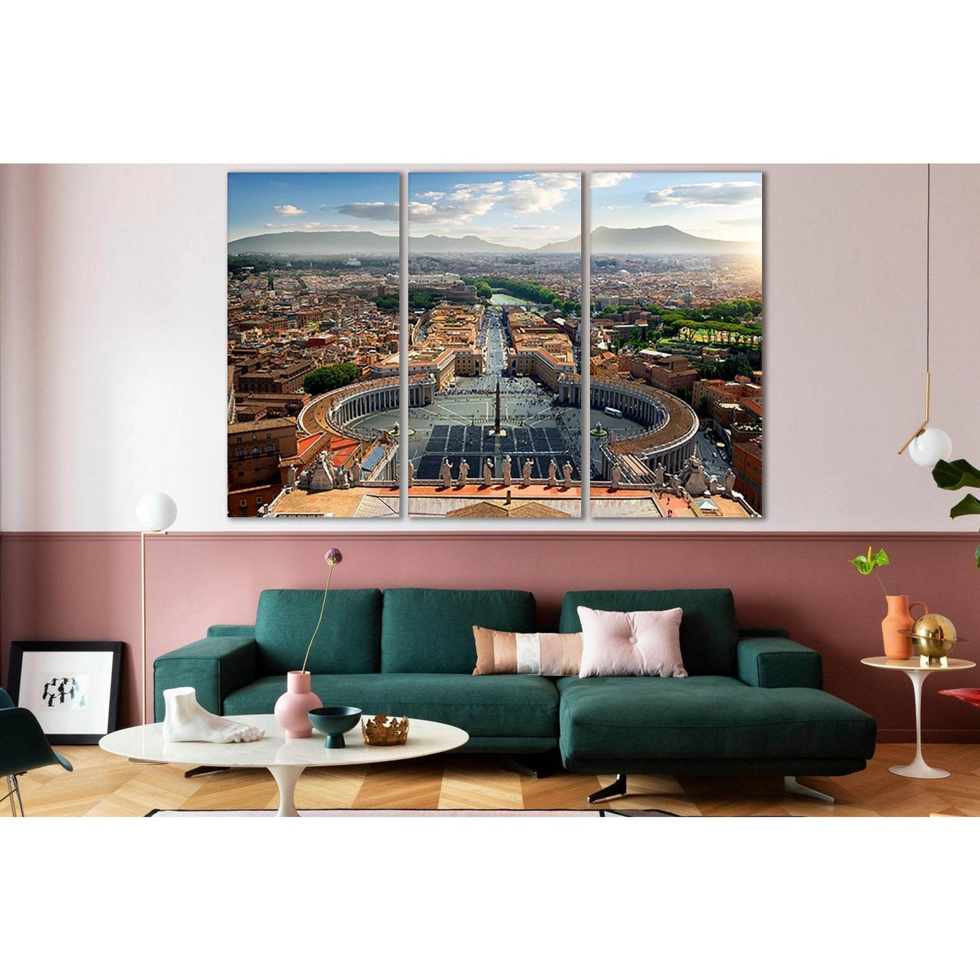 Cityscape Italy Rome Vatican №SL345 Ready to Hang Canvas Print - Zellart Canvas Prints 0new, ALL_Products, Cityscapes & Skylines