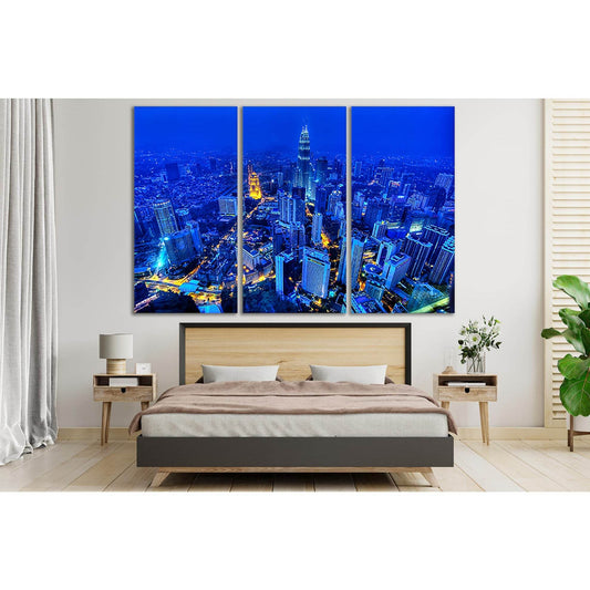 Cityscape Kuala Lumpur №SL349 Ready to Hang Canvas Print - Zellart Canvas Prints 0new, ALL_Products, Cityscapes & Skylines