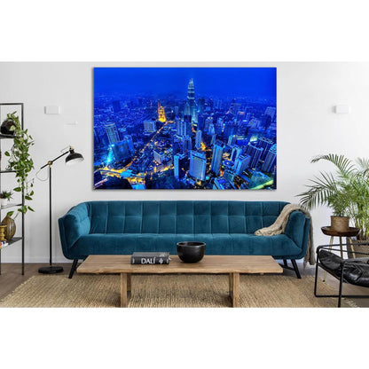 Cityscape Kuala Lumpur №SL349 Ready to Hang Canvas Print - Zellart Canvas Prints 0new, ALL_Products, Cityscapes & Skylines