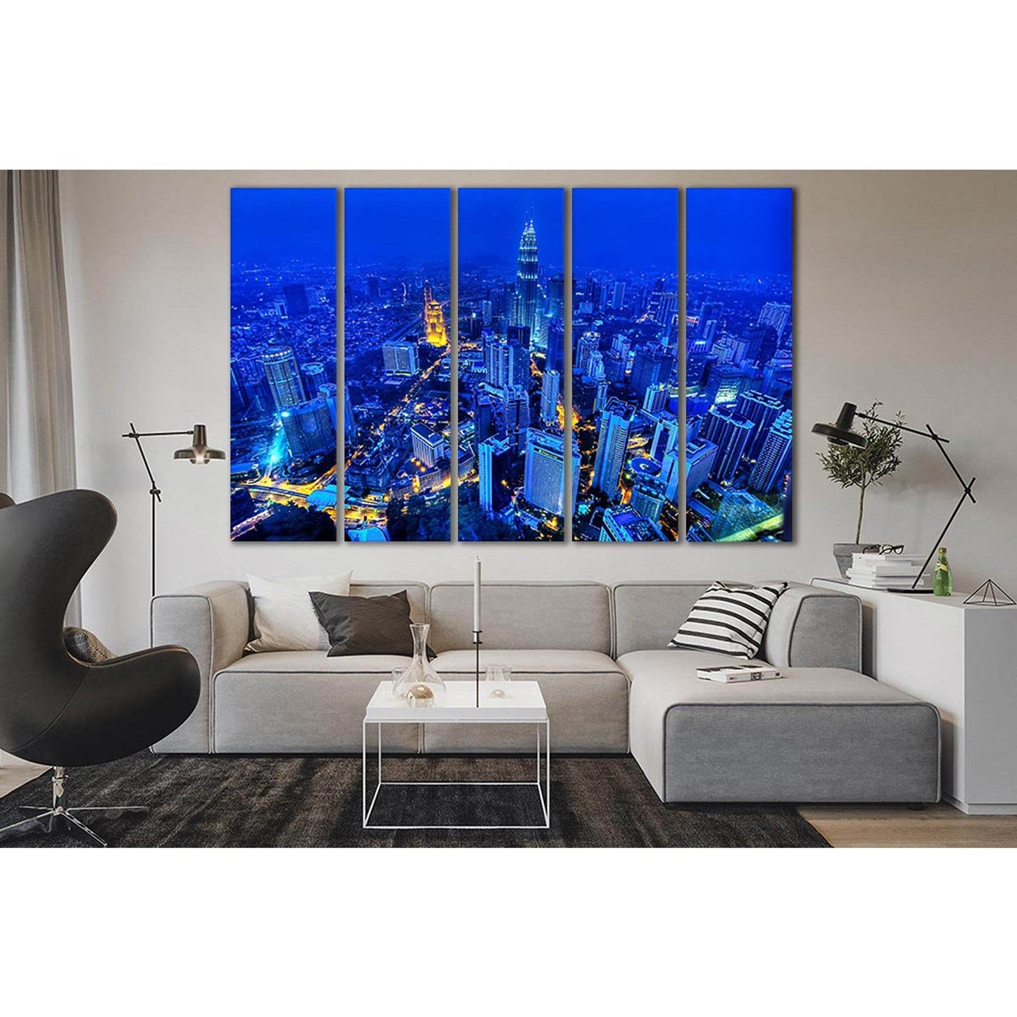Cityscape Kuala Lumpur №SL349 Ready to Hang Canvas Print - Zellart Canvas Prints 0new, ALL_Products, Cityscapes & Skylines